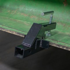Titan Attachments Clamp-On Tractor Bucket Hitch Receiver Adapter, 2″ Receiver