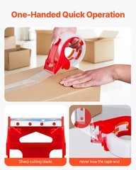 Clear Packing Tape 6 Rolls 65 Yards Clear Shipping Tape with Dispenser 2.7 Mil