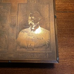 1896 Antique Copper Letterpress Printer Printing Wood Block Methodist Western PA