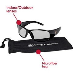 Smith & Wesson 21306 Elite Safety Sun Glasses Indoor/Outdoor Lens Each