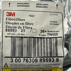 3M Fibre Discs Grinding Disc 127mm 5 Inch 782C 89593 Rapid Carbon Steel Cut 25PK
