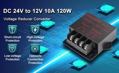 Voltage Converter DC 24V Step Down to DC 12V 10A 120W Voltage Regulator Reducer