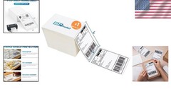 4×6 Direct Thermal Labels – 500 White Perforated Shipping Labels