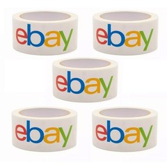 5 Rolls eBay Packing Shipping Tape Multicolor Logo 2″ x 75 Yards Per Roll 5-Pk