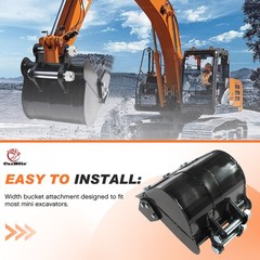 Mini Excavator Digging 11.8in Bucket Attachments for Mini Excavator 300mm Trench