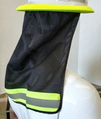 2 PC. FX SAFETY HARD HAT NECK SHIELD HELMET SUN SHADE HI VIS REFLECTIVE STRIPE