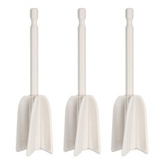 3Pcs 4.9″ ABS Plastic Silicone Resin Mixer Paddle, White