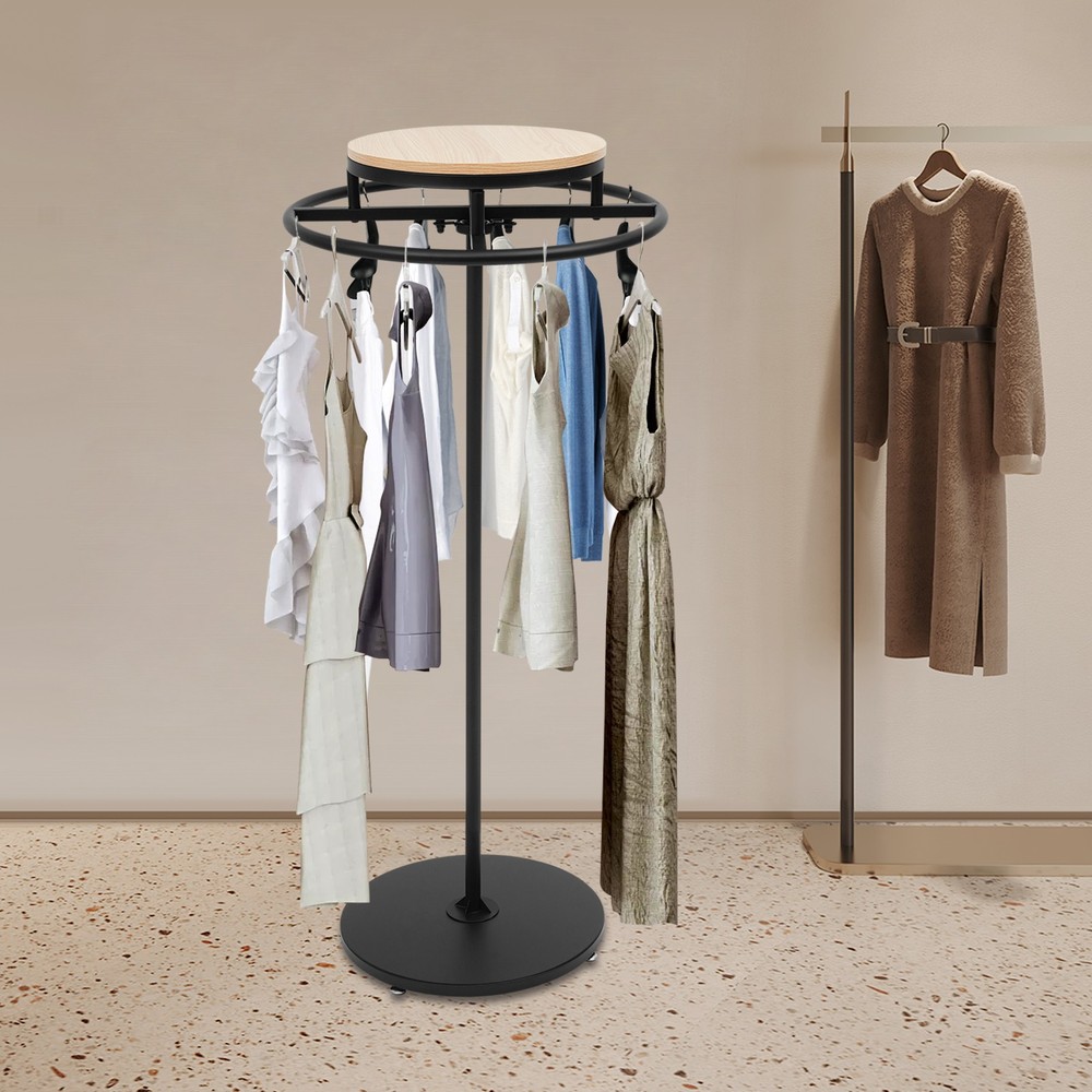 Round Clothing Rack, Clothing Display Rack, Floor-standing Garment Hanging Rack