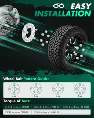2Pcs 1in Wheel Spacers 5×150 14×1.5 Studs 110mm for Land Cruiser Sequoia Tundra