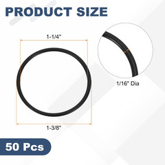 50Pcs AS-026 O-Rings, Nitrile Rubber O-Rings 1-1/4″ ID, 1-3/8″ OD, 1/16″ Width r