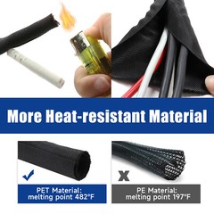 Self Wrap Wire Loom Split Sleeve Management Cable Sleeve Cord Protector Lot