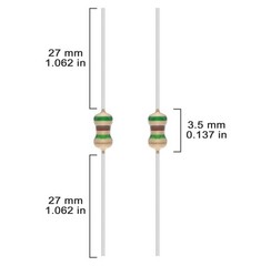 50 Values 1/8W Resistor Kit from 1 Ohm to 1M 1/8 Watt 5% Carbon Film