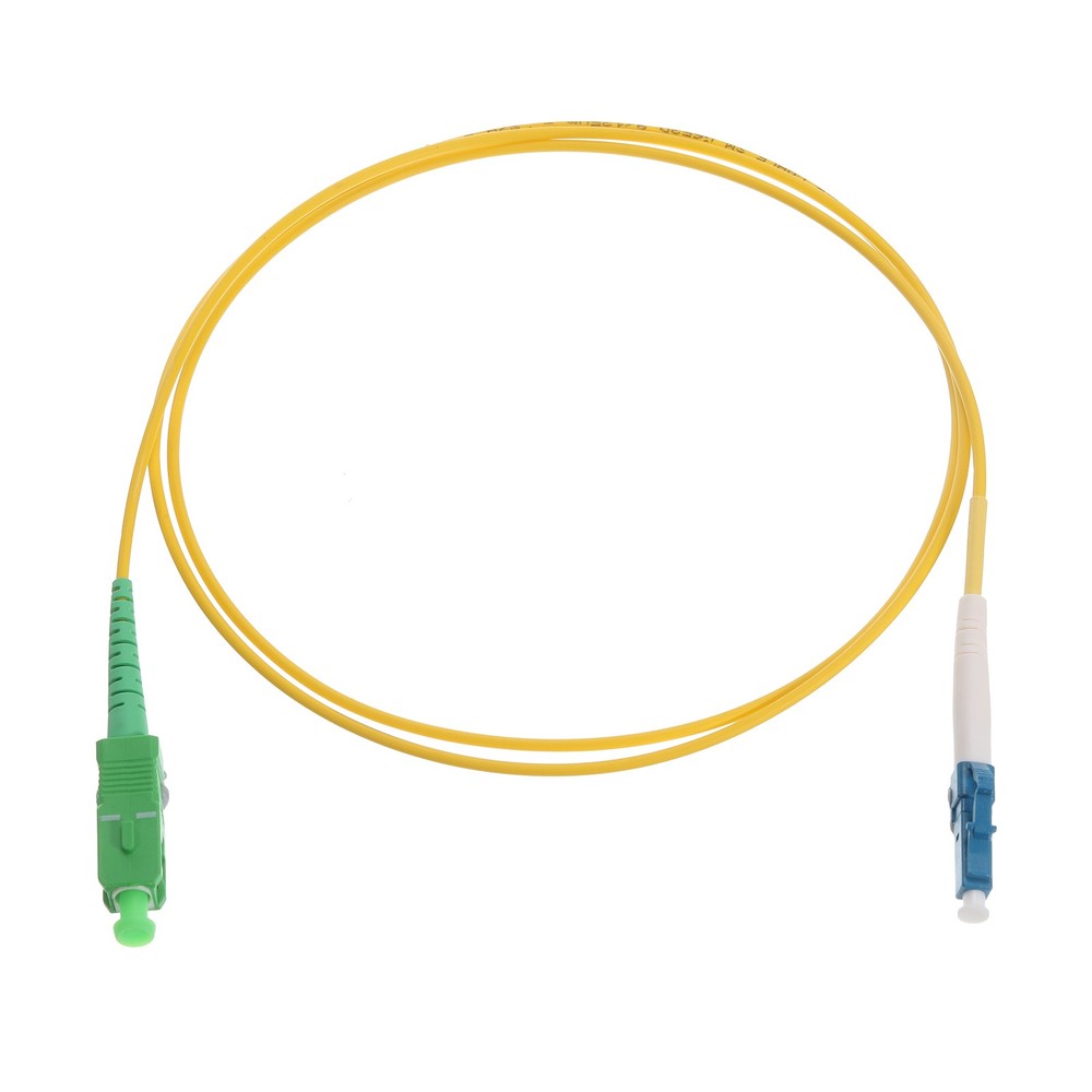 Fiber Optic Patch Cable 3.3Ft Single-Mode Simplex LSZH LC/UPC to SC/APC