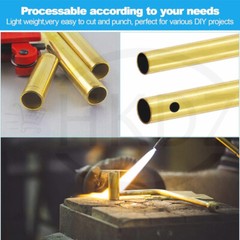 Brass Round Tube OD 0.8mm 0.9mm 1mm 1.2mm 1.5mm 2mm 3mm 4mm -19mm Lengths 300mm