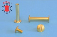 Aluminum 5050/5052 Brass Plated Post & Matching Screw #8-32 X 1″ 25sets