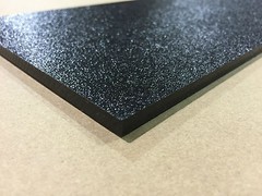 ABS Black Plastic Sheet 1/8″ x 12″ X 24″ (.125″) Haircell 1 side stereo