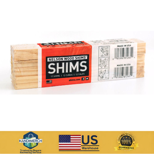 Nelson Wood Shims 0.25 in x 1.375 in x 7.875 in 12 Pack Pine Wood Shim