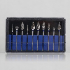 10 Pcs Dental Lab Tungsten Steel Carbide Burs Polishing Bur Drills HP 2.35mm