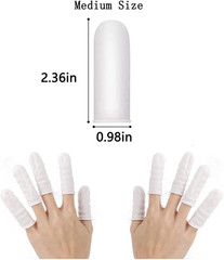 Approx. 420 Pcs Latex Finger Cots, Disposable Medium Finger Gloves, Fingertip Pr
