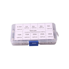 100Pcs Quick Blow Ceramic Tube Fuse Assorted Kit Amp 250V 0.5A, 1A, 5A, 6A, 8A,