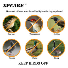 XPCARE Bird Scare Tape Ribbon – 350Ft X 2In Reflective Tape Rainbow Tape Product