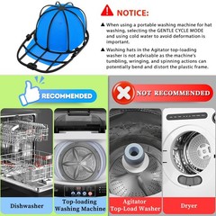 Eiito Hat Washer for Washing Machine – Cleaner 13 x 8.6 x 5.9 inches, black