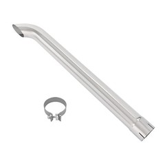 Stainless Steel Curved Exhaust Pipe Stack For Farmall IH 1026 1066 1466 w/Clamp