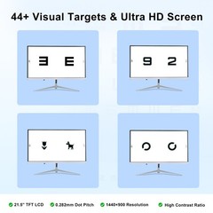 Frameless 21.5-inch LCD optometer vision test projector display for eye exams