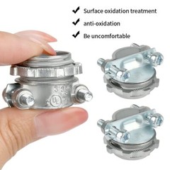 12Pcs 1/2Inch Clamp Type Connector Clamp Type Cable Connectors for Metallic