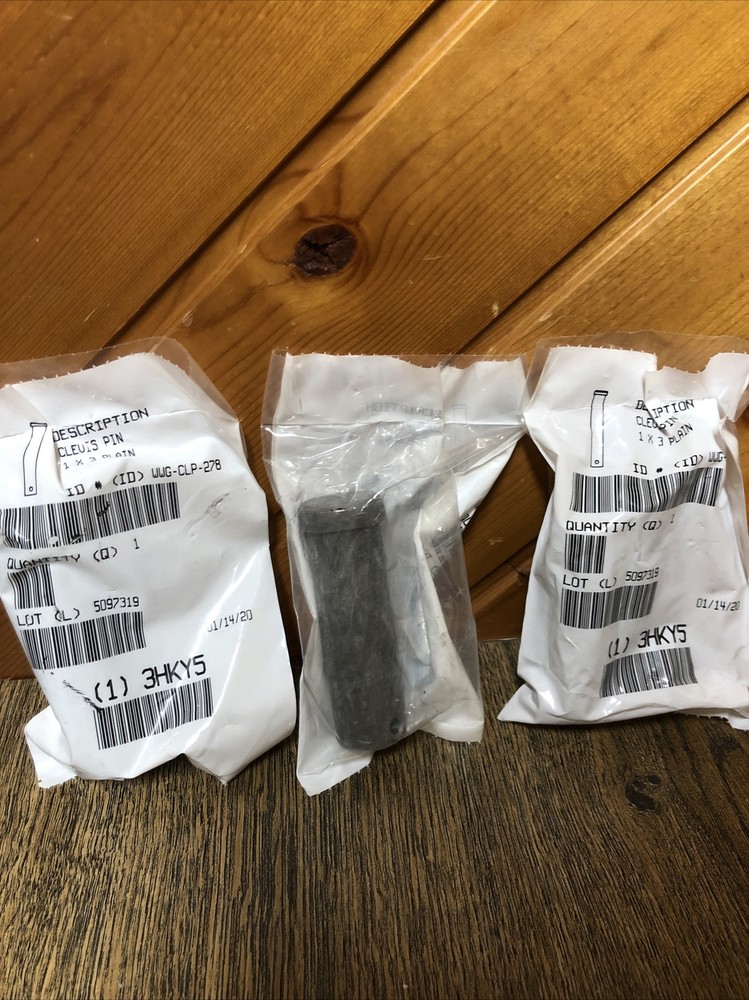 Lot Of 3 Steel Clevis Pin, 3 in L, 1 in Pin Dia. Grainger 3HKY5 Brand New