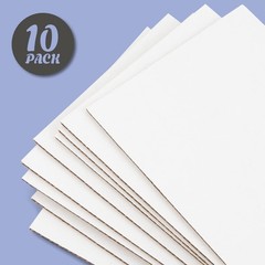 Golden State Art, 10 Pack 8×10 One-side White Corrugated Cardboard Sheets, Fl…
