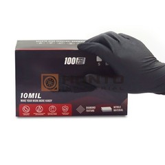 Heavy Duty Nitrile Disposable Gloves 10 Mil Diamond Texture 10 Boxes Size XL