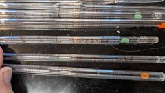 Lot of 27 pcs total, 17 Volumetric + 10 Graduated Glass Pipettes with Pumps/Bulb