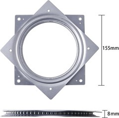 6″ Lazy Susan Turntable 500 LBS pounds Steel Ball Bearing 6 Inch, Silver