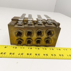 PLC SPS412B 1″ NPT x 1/2″ NPT 4 Way Brass Supply/Return Manifold Shut Off