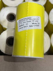 16 Rolls 4×4 Yellow Direct Thermal Poly Labels 0.75 Core 155 Per Roll 2480 Total