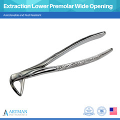 Dental Extraction Forceps (Lower Premolar Wide Opening #74) ARTMAN