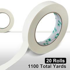 25 Rolls Beige Masking Tape Bulk 3/4 Inch X 55 Yards, General Purpose Painter Ta