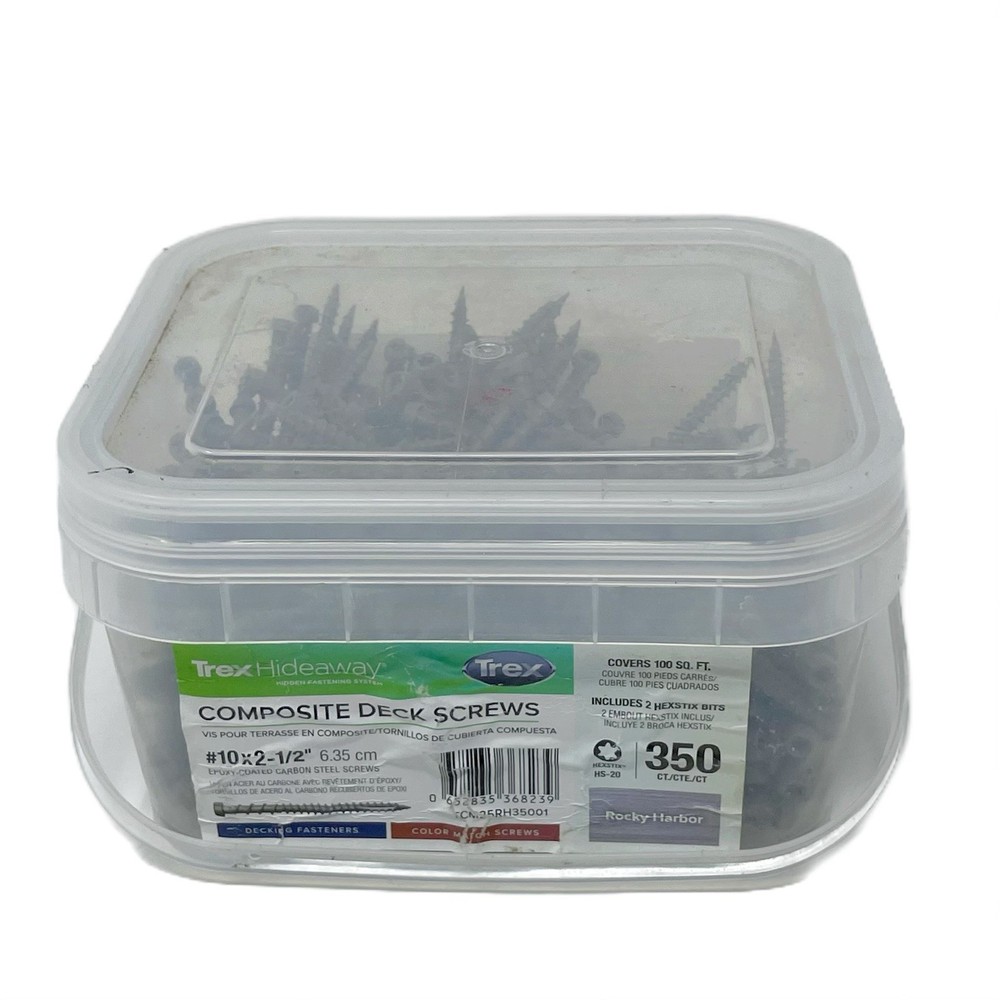 Trex Hideaway TCM25RH35001 Composite Deck Screws Rocky Harbor 350-CT