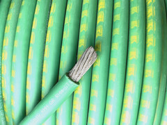 50’ Ft. 1/0 AWG Tinned Copper Wire 0 Gauge Stranded LSZH Cable Green 1000V USA