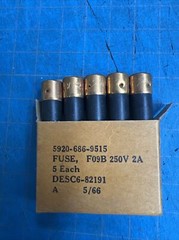 5 PACK | BUSSMANN FUSE F09B 250V 2A | 5920-686-9515 | DESC6-82191