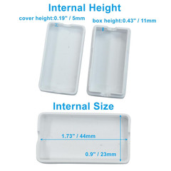 5 Pieces Project Box Small ABS Plastic Junction Box Electrical Project Case Whit