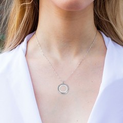 Living Floating Memory Locket 22mm Stainless Steel Round Glass Locket Silver