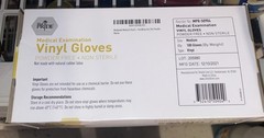 MedPride Powder-Free Vinyl Exam Gloves, MEDIUM, Box/100