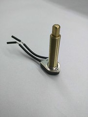 Brass Push button switch 3A 125V, 1 1/2″ thread,2-1/2″ leads (96.8-70)