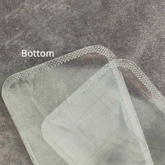 Multi-Size Clear/Clear/Clear Glossy Flat Mylar Zip Lock Pouch Bag w/ Hang Hole