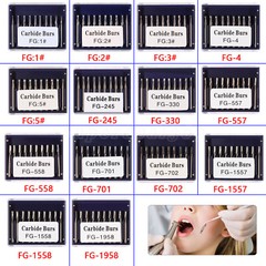 10-100 PCS Dental Round Tungsten Carbide Steel Bur For High Speed Handpiece