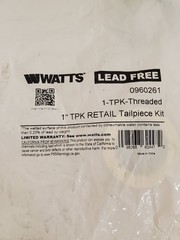 *LOT OF 7* Watts 1 in. Brass Tailpiece Replacement Kit for 25AUB and N45B *NEW*