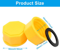 5 Gallon Gas Can Cap Replacement, 6 Pcs Coarse Thread Plastic Caps, Universal Fi