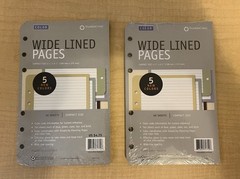 New Set of 2 Franklin Covey Refill Color Wide Lined Pages 50 Count 4.25 x 6.75”
